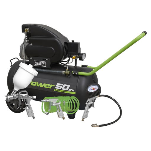 [SAC5020EPK] 50L Direct Drive Air Compressor 2hp with 4pc Air Accessory Kit