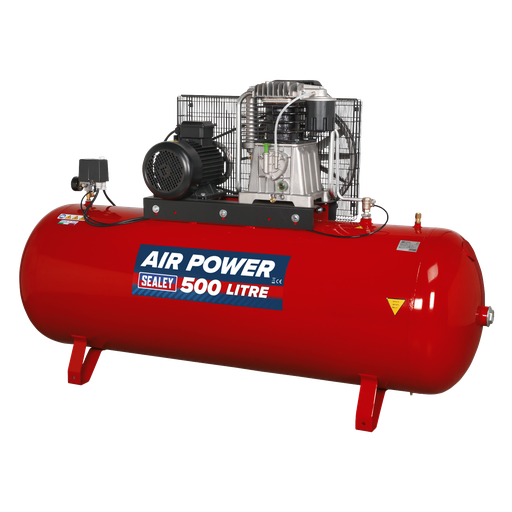 [SAC55075B] 500L Belt Drive Air Compressor with Cast Cylinders 7.5hp 3ph 2-Stage