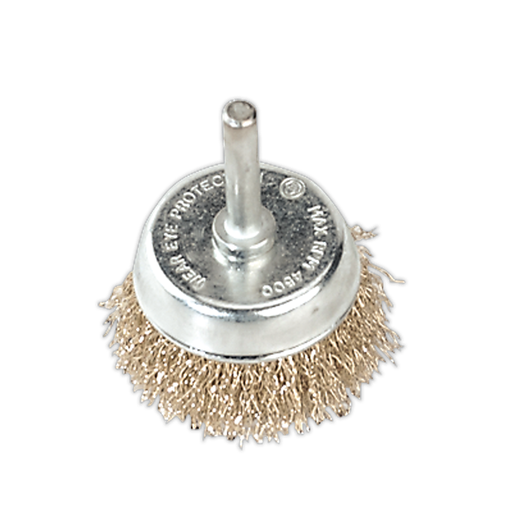 [SCB50] 50mm Crimped Wire Cup Brush with 6mm Shaft