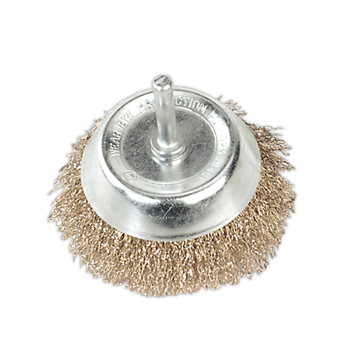 [SCB75] 75mm Crimped Wire Cup Brush with 6mm Shaft