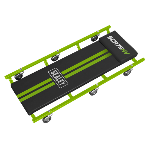 [SCR75HV] American-Style Deluxe Creeper 36" with Steel Frame & 6 Wheels - Green