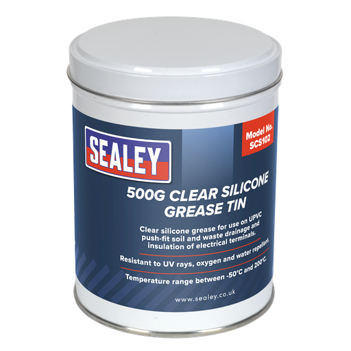 [SCS102] Silicone Clear Grease Tin 500g