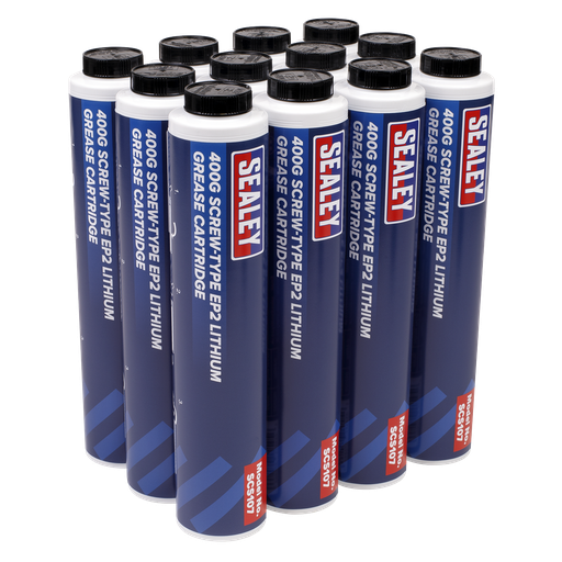 [SCS108] EP2 Lithium Grease Cartridge Screw-Type 400g - Pack of 12