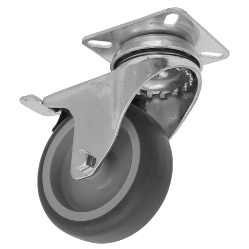 [SCW275SPLEM] 75mm Castor Wheel with Swivel Plate & Total Lock