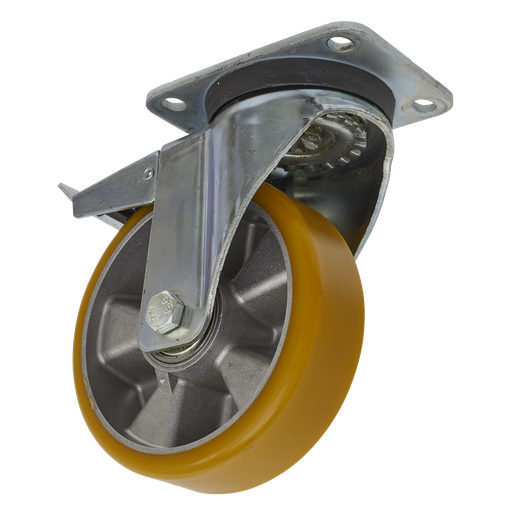 [SCW5160SPL] 160mm Castor Wheel with Swivel Plate & Total Lock