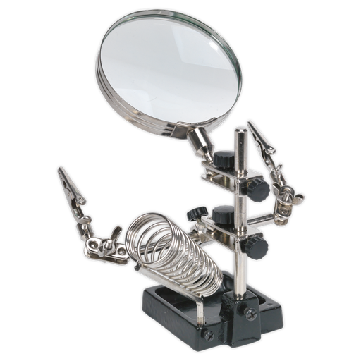 [SD150H] Mini Robot Soldering Stand with Magnifier & Iron Holder