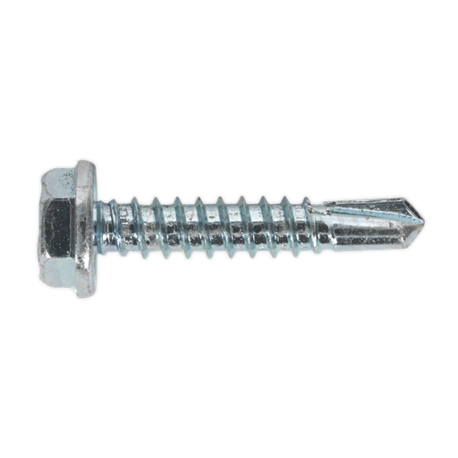 [SDHX4825] Zinc Plated Self-Drilling Hex Head Screw 4.8 x 25mm - Pack of 100