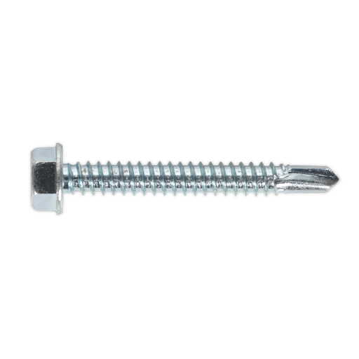 [SDHX6350] Zinc Plated Self-Drilling Hex Head Screw 6.3 x 50mm - Pack of 100