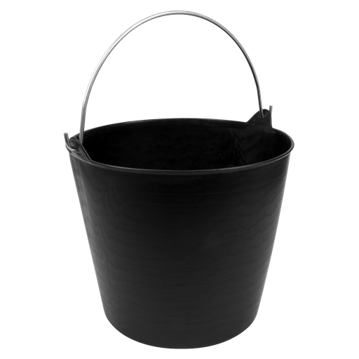 [SFT26H] Heavy-Duty Flexi Tub 26L with Metal Handle - Black