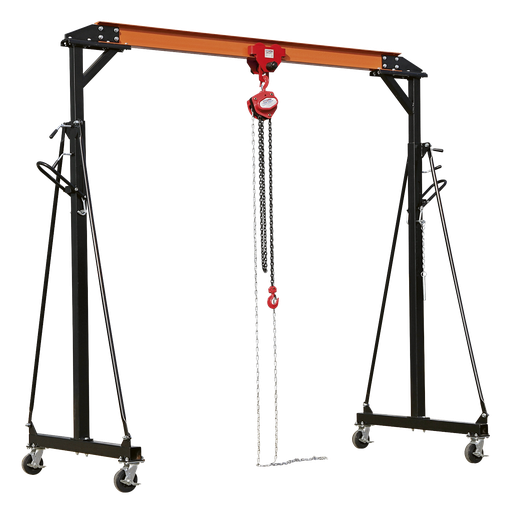 [SG1000KIT] Portable Lifting Adjustable Gantry Crane 1 Tonne & Hoist Combo
