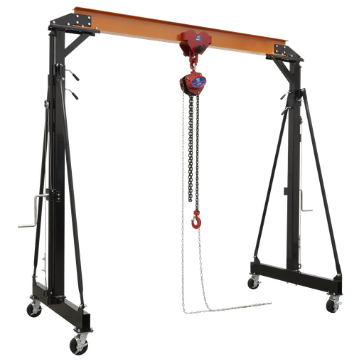 [SG2000KIT] Portable Adjustable Gantry Crane with Geared Trolley Combo 2 Tonne