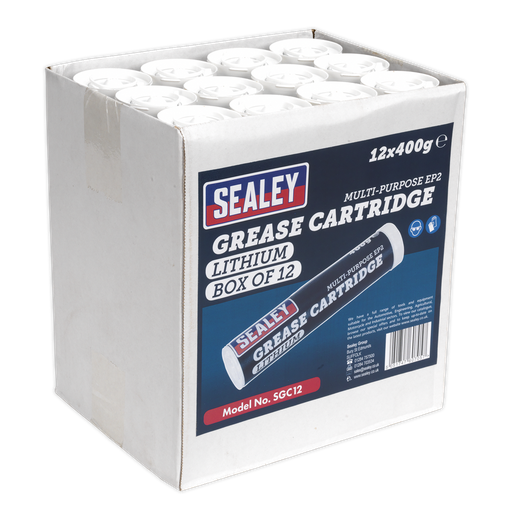 [SGC12] EP2 Lithium Grease Cartridge 400g - Pack of 12