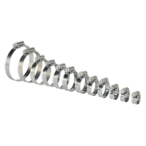 [SHCS3] Zinc Plated Hose Clip Assortment 8-57mm 85pc