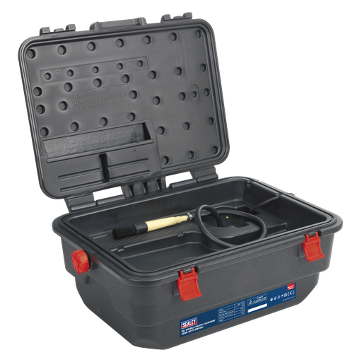 [SM222] Mobile Parts Cleaning Tank with Brush 16L