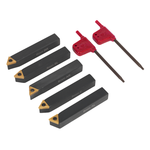 [SM3025CS2] Indexable Lathe Turning Tool Set 8mm 5pc