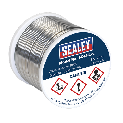 [SOL16] Quick Flow Solder Wire 1.6mm/16SWG 0.5kg Reel