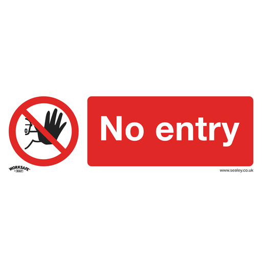 [SS14P1] Worksafe® No Entry Safety Sign - Rigid Plastic