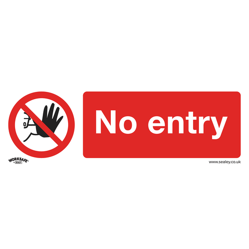 [SS14V1] Worksafe® No Entry Safety Sign - Self-Adhesive Vinyl