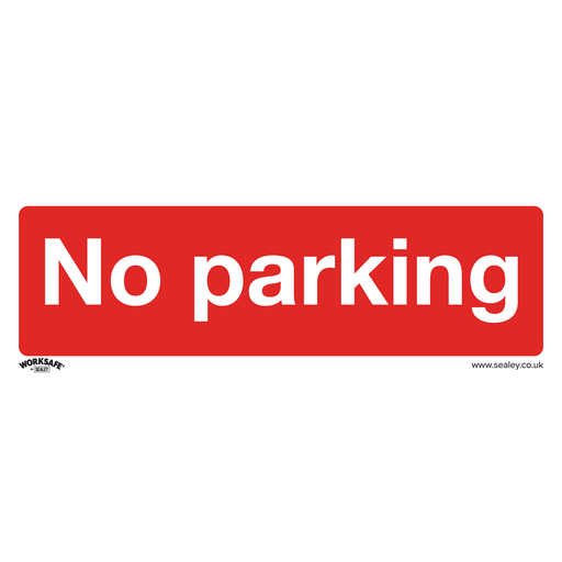 [SS16V10] Worksafe® No Parking Safety Sign, Self-Adhesive Vinyl - Pack of 10
