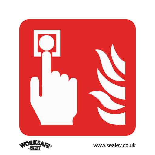 [SS31P10] Worksafe® Fire Alarm Symbol Safety Sign, Rigid Plastic - Pack of 10