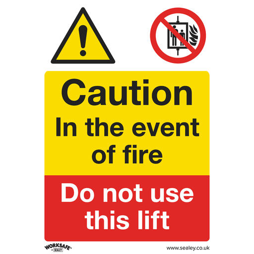 [SS43V1] Worksafe® Caution Do Not Use Lift Safety Sign - Self-Adhesive Vinyl
