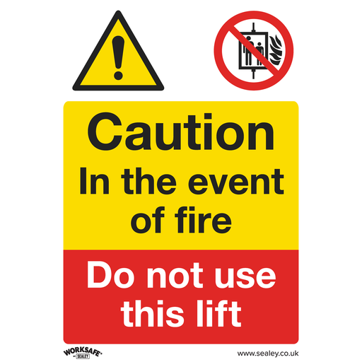 [SS43V10] Worksafe® Caution Do Not Use Lift Safety Sign, Self-Adhesive Vinyl - Pack of 10