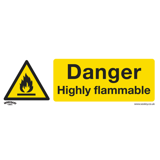 [SS45P1] Worksafe® Danger Highly Flammable Safety Sign - Rigid Plastic