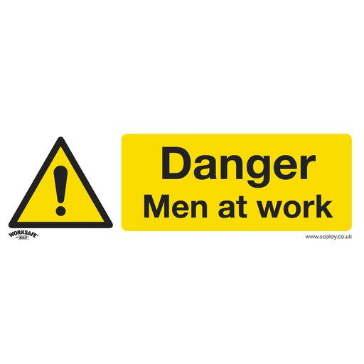 [SS46P10] Worksafe® Danger Men At Work Safety Sign, Rigid Plastic - Pack of 10