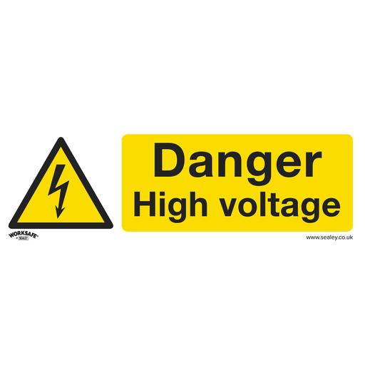 [SS48P1] Worksafe® Danger High Voltage Safety Sign - Rigid Plastic