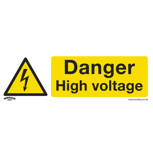 [SS48V1] Worksafe® Danger High Voltage Safety Sign - Self-Adhesive Vinyl
