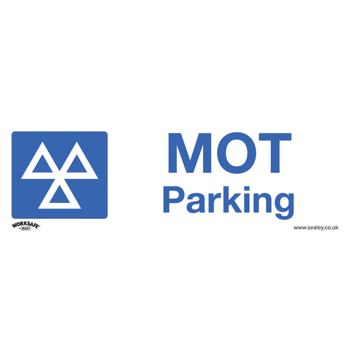 [SS49V10] Worksafe® MOT Parking Safety Sign, Self-Adhesive Vinyl - Pack of 10