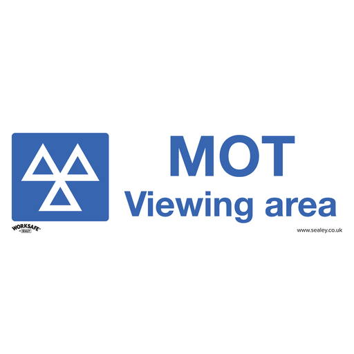 [SS50V10] Worksafe® MOT Viewing Area Safety Sign, Self-Adhesive Vinyl - Pack of 10