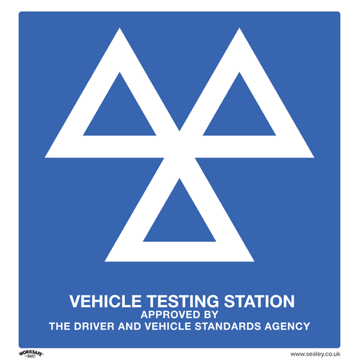 [SS51A1] Worksafe® MOT Testing Station Safety Sign - Aluminium Composite