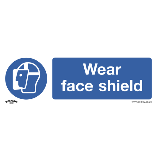 [SS55P1] Worksafe® Wear Face Shield Safety Sign - Rigid Plastic