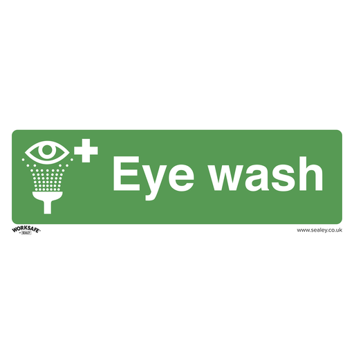 [SS58V1] Worksafe® Eye Wash Safety Sign - Self-Adhesive Vinyl