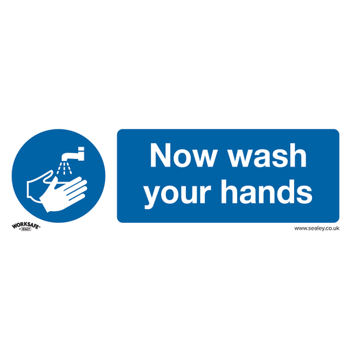 [SS5P10] Worksafe® Now Wash Your Hands Safety Sign, Rigid Plastic - Pack of 10
