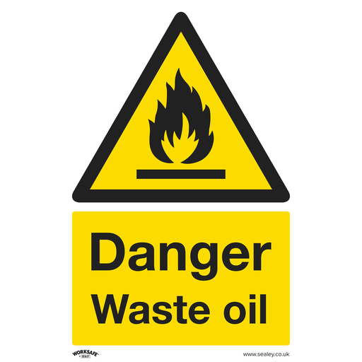 [SS60P1] Worksafe® Danger Waste Oil Safety Sign - Rigid Plastic