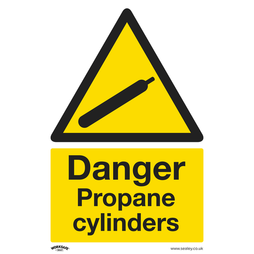 [SS62V10] Worksafe® Danger Propane Cylinders Safety Sign - Self-Adhesive Vinyl