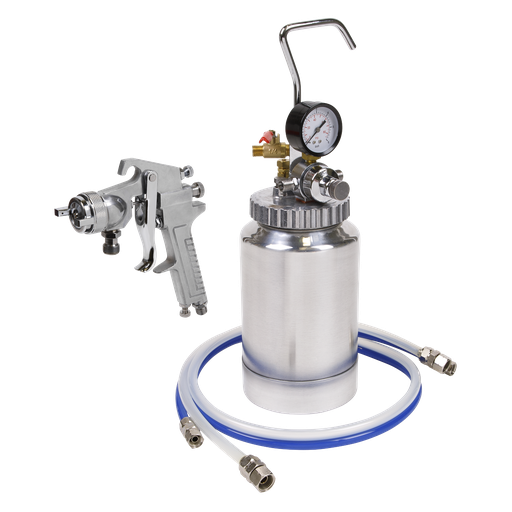 [SSG1P] Pressure Pot System with Spray Gun & Hoses 1.8mm Set-Up