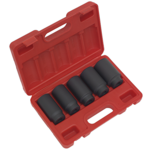 [SX050] Impact Hub Nut Socket Set 1/2"Sq Drive 5pc