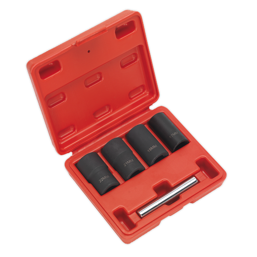 [SX201] Locking Wheel Nut Removal Set 1/2"Sq Drive 5pc
