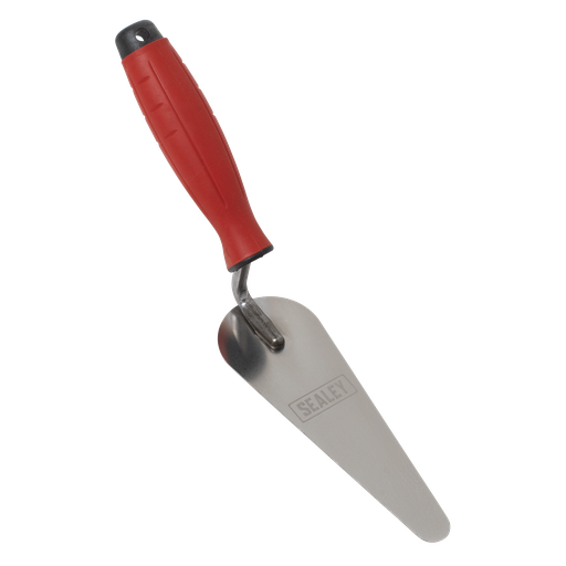 [T1225] Stainless Steel Narrow Gauging Trowel with Rubber Handle 160mm
