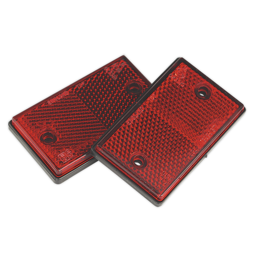 [TB24] Reflex Reflector Oblong Red - Pack of 2