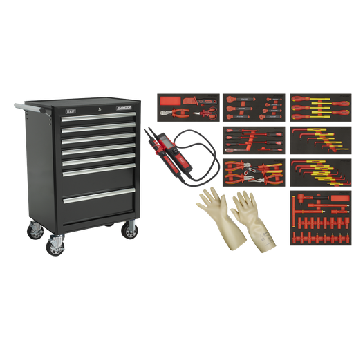 [TBTECOMBO2] Insulated Tool Kit with 7 Drawer Rollcab 63pc