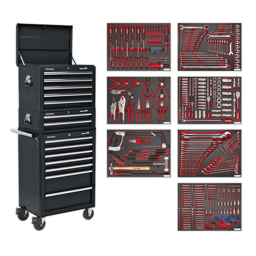[TBTPCOMBO2] Superline PRO® Tool Chest Combination 14 Drawer with 446pc Tool Kit - Black