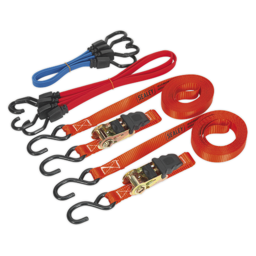 [TD285SBD] Ratchet Strap & Bungee Cord Set 6pc