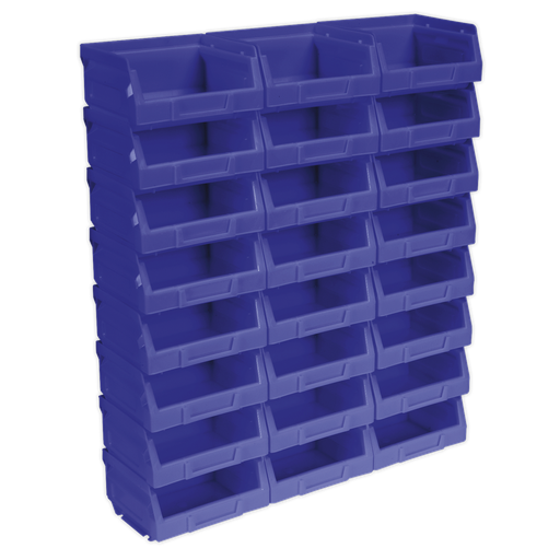 [TPS124B] Plastic Storage Bin 105 x 85 x 55mm, Blue - Pack of 24