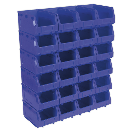 [TPS324B] Plastic Storage Bin 150 x 240 x 130mm, Blue - Pack of 24