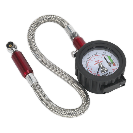 [TSTPDG02] Tyre Pressure Gauge & Tyre Tread Depth Gauge with Flexible Hose 0-8bar(0-120psi)