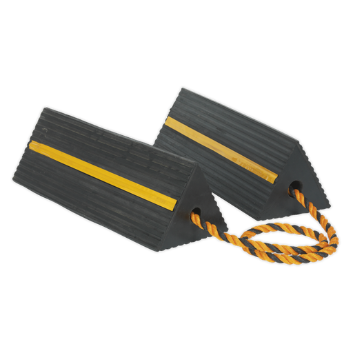 [WC11] Heavy-Duty Rubber Wheel Chocks - Pair